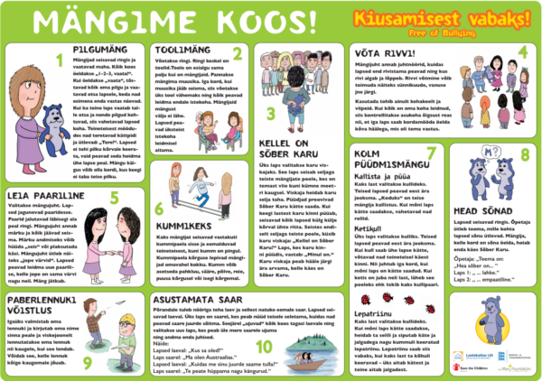 Plakat „Mängime koos!“ eesti keeles A2